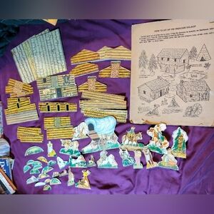 Vintage 70 Piece Paper Frontier Village
